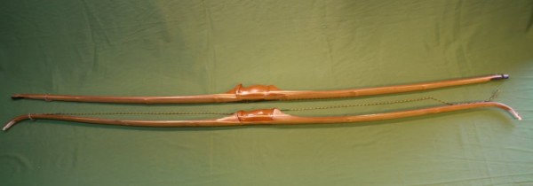 Bogen aus Osage mit Bambusbacking gerade